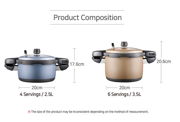 Black Pearl Color Pressure  Cooker - Metal Blue 2.5L - Image 6